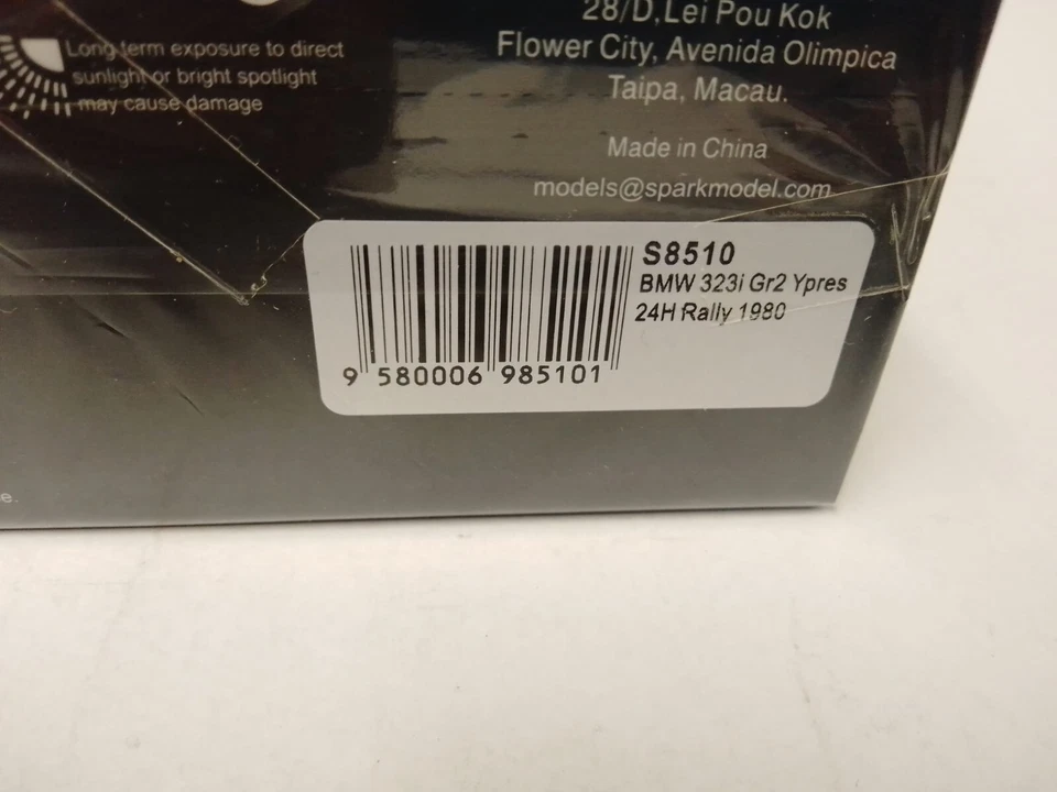 Spark BMW 323i MARTINI #17 Delber Ypres 24h Rally 1980 1/43 S8510 - Immagine 3 di 3