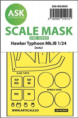 Hawker Typhoon Mk.IB one-sided express masks for Airfix / 1:24