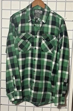 Dixxon Flannel Company The Southie Mens Size Large Green Black White