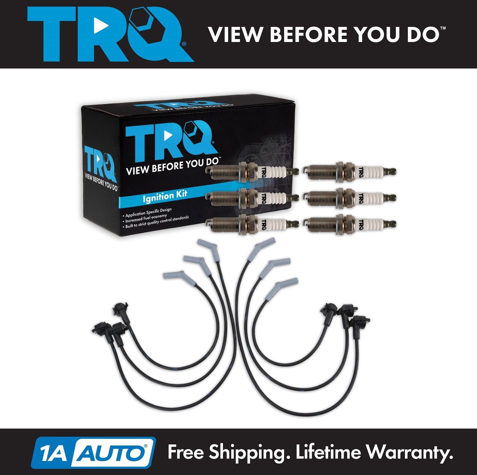 Ignition Wires Spark Plugs Kit Fits 1998-2000 Ford Ranger Mazda B3000