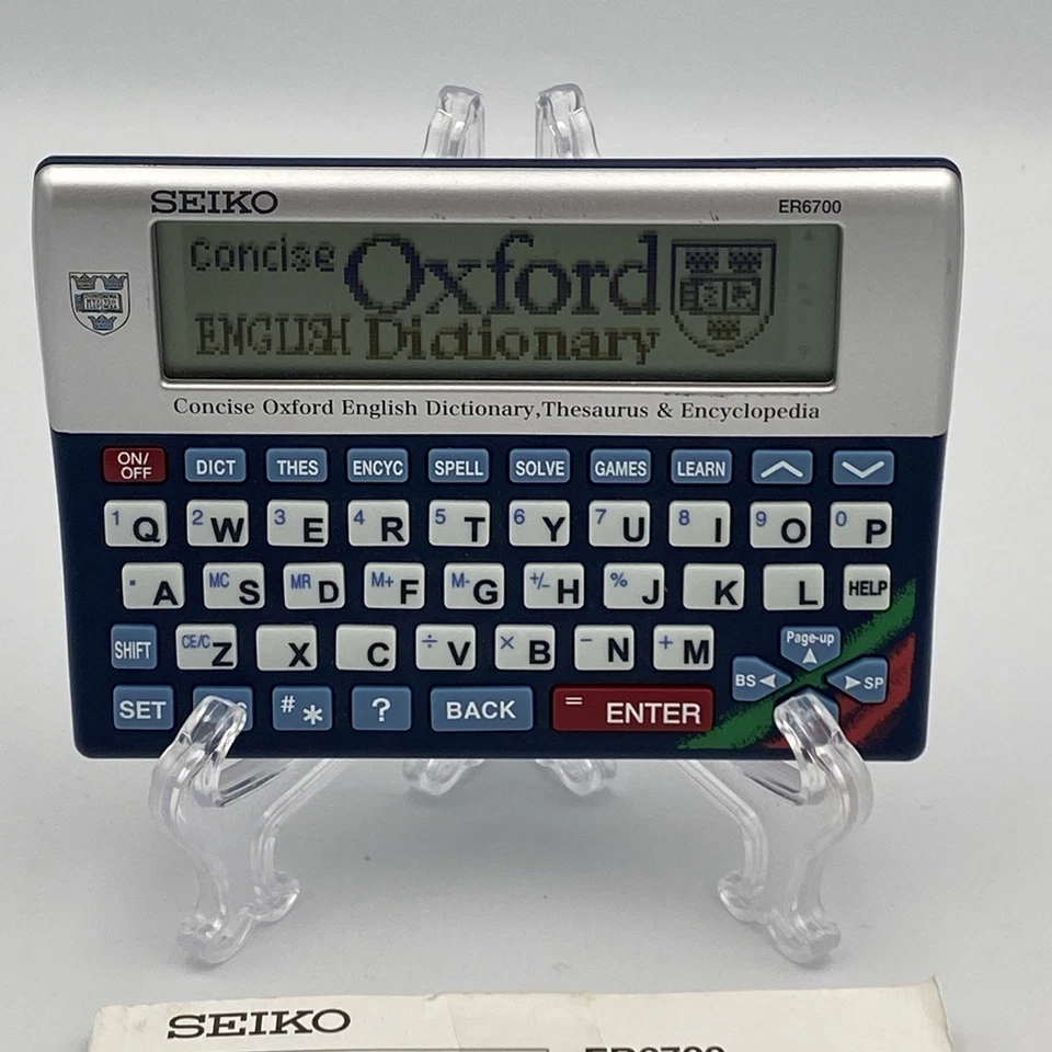 Seiko ER6700 Concise Oxford English Dictionary Thesaurus Encyclopedia Electronic - Image 2 of 4