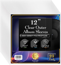GOLD SEAL Vinyl Record Outer Sleeves for 12" Lps, 3 Mils Thick, Premium Heavywei