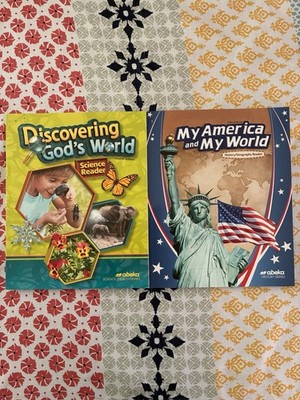 Abeka 1st Grade Student Discovering God s World & My America & My World New