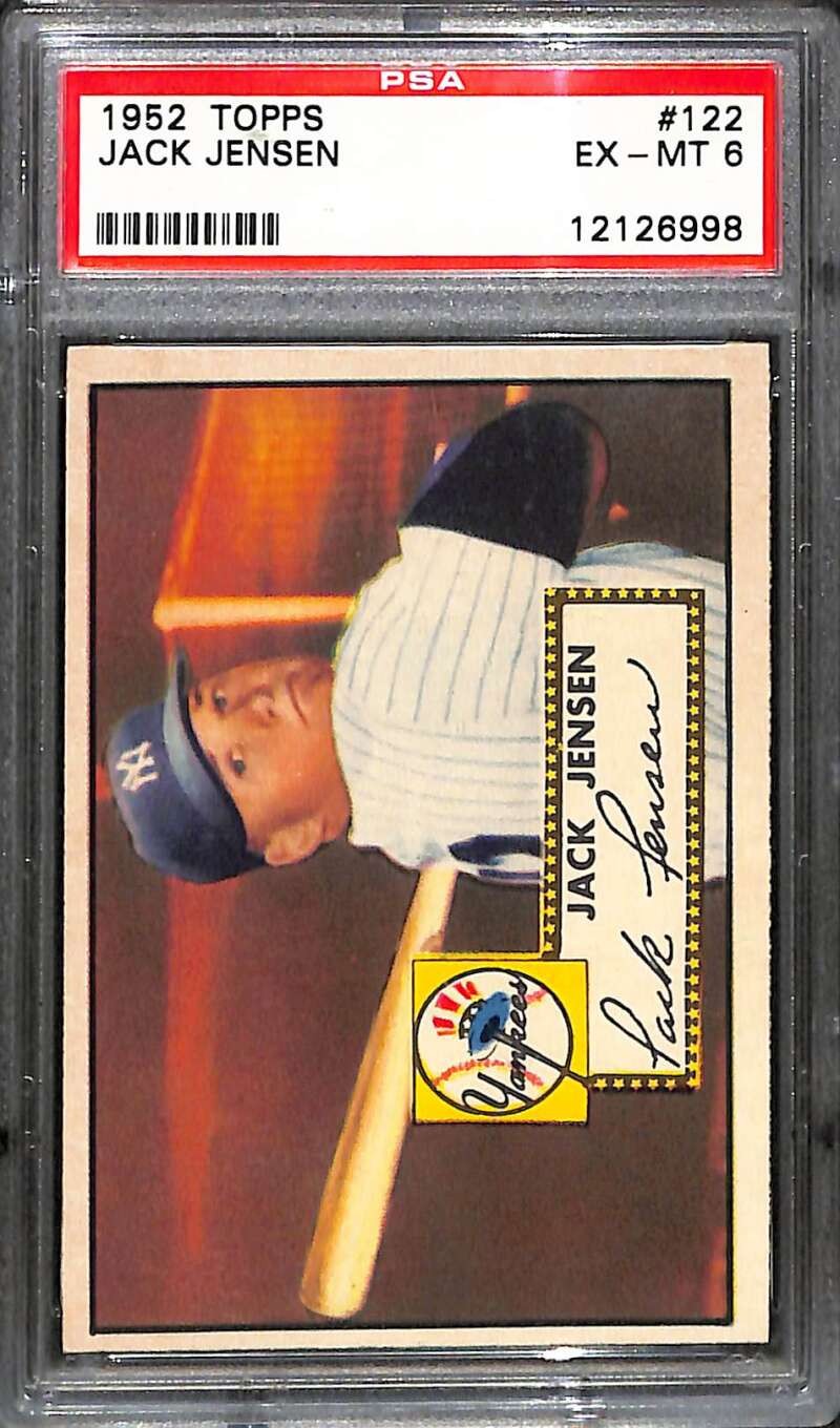 1952 Topps Jack Jensen #122 PSA 6 New York Yankees SE2475
