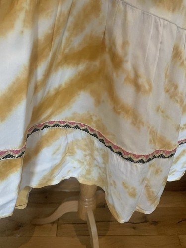 RRP£65 BNWT Monsoon Artisan Tie Dyed Beach Dress Sz Large- Ochre - Picture 4 of 11