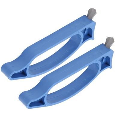 2Pcs/Set Winter Ice Fishing Knife Sharpener Auger Blade Cutter Zangen Angeln DON