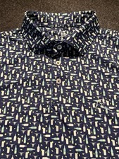 Rhoback Golf Polo Shirt Men s Large All Over Print Drinks