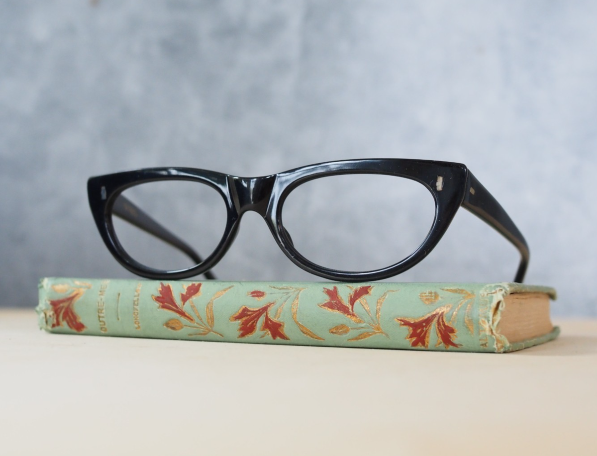 Vintage 1960s De lotto Italy Cat eye Eyeglasses Pin Up Rockabilly