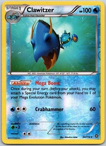 Clawitzer 34/114 XY Steam Siege Reverse Holo Rare