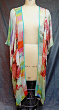 Bl nk London Anthropologie Floral Kimono Cover Up One Size VGUC