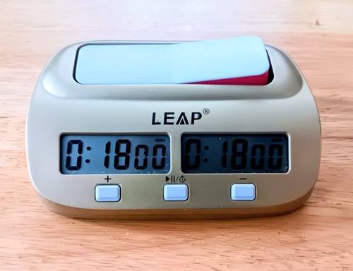 Leap Golden Yellow Color Digital Chess Backgammon Game Clock LCD Display