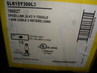 Caddy Speed Link Y toggle 19pcs w SLK2 keyless locking 1.5mm SLK15Y300L 3M long