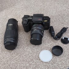 Pentax SFXn 35mm Camera inc  28-80mm & 100-300mm Lenses Fully Working