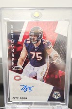 2020 Panini Mosaic Autographs Kyle Long #AM19 Choice Fusion Red-Chicago Bears