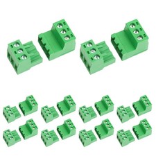 10Pairs 3 Pin 5.08mm Pitch Screw Terminal Block Connector Pluggable with Phoe...