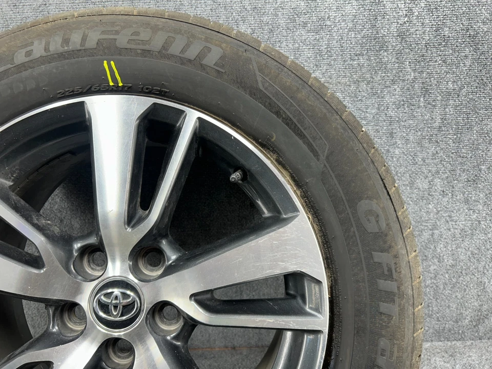 TOYOTA RAV4 XLE 16-18 OEM WHEEL RIM 5 TWIN SPOKE 17X7 17" W/ TIRE 225/65R17 80K - Image 3 of 4