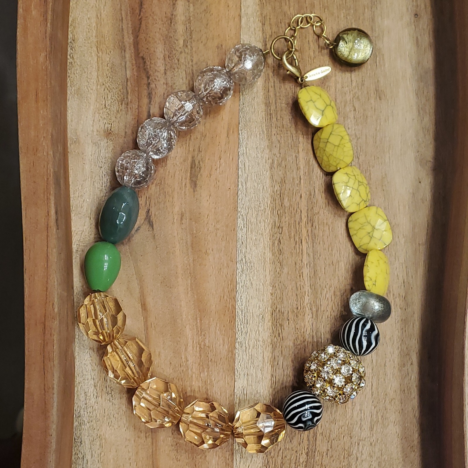 Lenora Dame Statement Multicolor Beaded Crystal R… - image 1