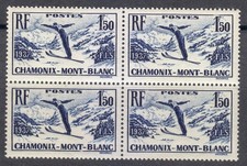 France 1937 MNH Mi 340 Sc 322 Saut à ski à Chamonix-Mont Blanc ** Montagnes **