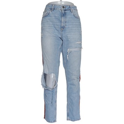 Zara Basic, Jeans, Größe: 38, Z1975 Denim, Blau/Mehrfarbig, Streifen, Denim #Dj1