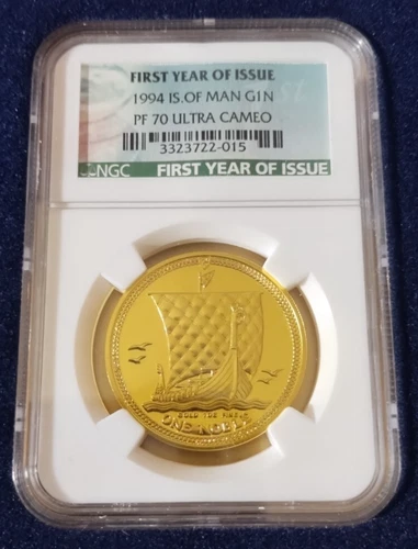 1994 Isle of Man 1 Oz Gold Proof NGC PF 70 ULTRA CAMEO 1/1000