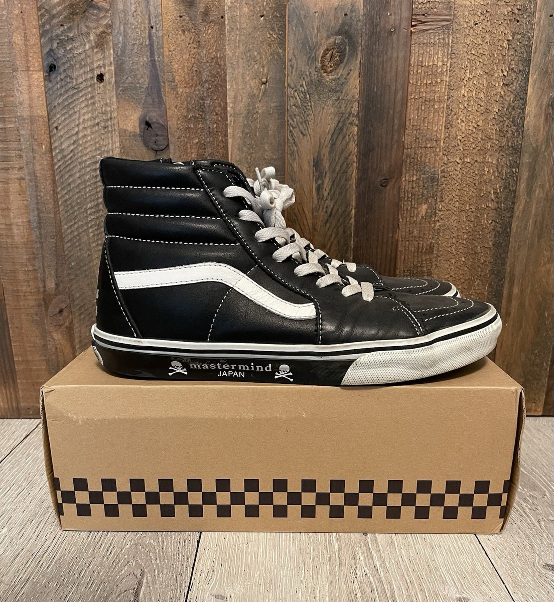 RARE Mastermind Japan X Vans Sk8 Hi 2016 Premium Leather Size 10