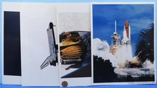 NASA PHOTO Lot of 4 vtg 80s STS-26 Space Shuttle DISCOVERY Rockwell KODAK