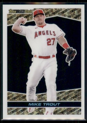 2021 Topps Chrome Update Mike Trout Topps Black Gold #BGC-3 Los Angeles Angels