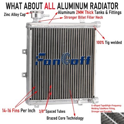 3-Row Water to Air Heat Exchanger Radiator Fits Subaru Mazda Toyota Ford US.