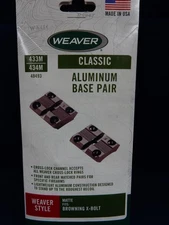 Weaver 48493 Matte Black Top Mount Rifle Scope Base For Browning X-Bolt