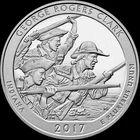 2017-P George Rogers Clark 5 oz America the Beautiful Burnished Silver Coin