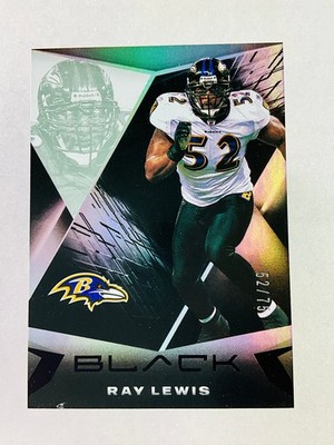 2021 Panini Black Serial # Jersey Match 52/75 Ray Lewis #9 HOF