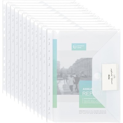 Document Wallet A4 48 Pack Document Folder A4 for Filing with 11 Hole Edge Cl...