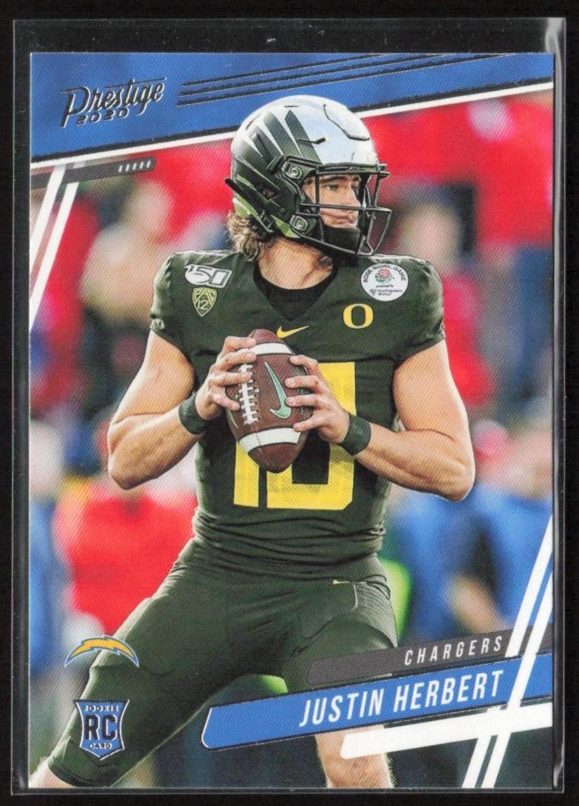2020 Panini Prestige Justin Herbert #266 Rookie Los Angeles Chargers