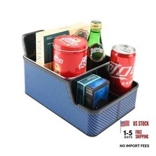 Car Front Seat Organizer with Compartment,Center Console Armrest Storage blue