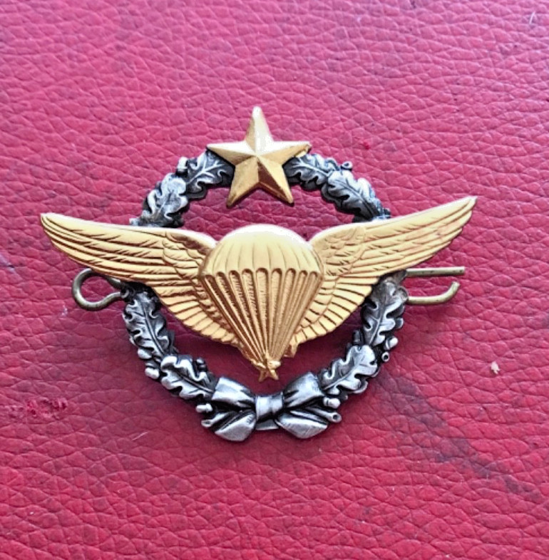 Brevetto da paracadutista dell'Aeronautica Militare francese con punzone - DRAGO