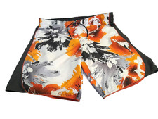 Nike Swim Sz L Mens Trunks Orange Floral Lined Shorts