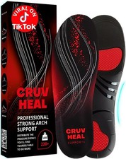 220 lbs Plantar Fasciitis High Arch M Men 9-10.5/Women 10-11.5 , Black