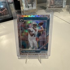 2024 NFL Optic Case Hit Fire Thrower Holo Of Tua Tagovailoa.