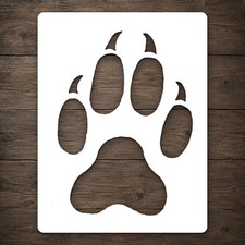 Reusable Wolf Paw Print Shape Mylar Stencil for DIY Wall Art  Stencil Template