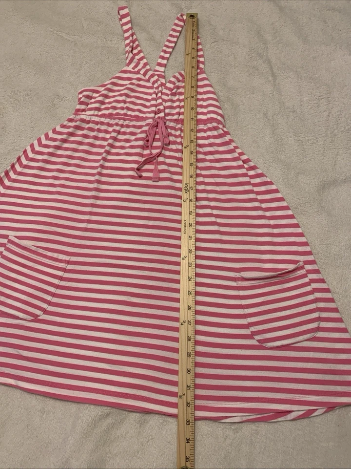 Victoria’s Secret Rosa Natación Cubre Mujer’s Espalda Corredora Pequeña Rosa Rayas Foto 4 de 4