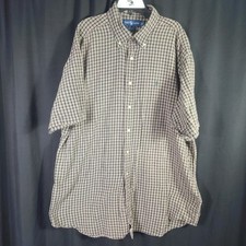 Ralph Lauren Blake Men Plaid Short Sleeve Button Down Shirt XL Cotton breathable