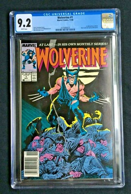 Wolverine #1 1988 1st Patch! Key Issue Rare Newsstand Variant CGC 9.2 2070060020