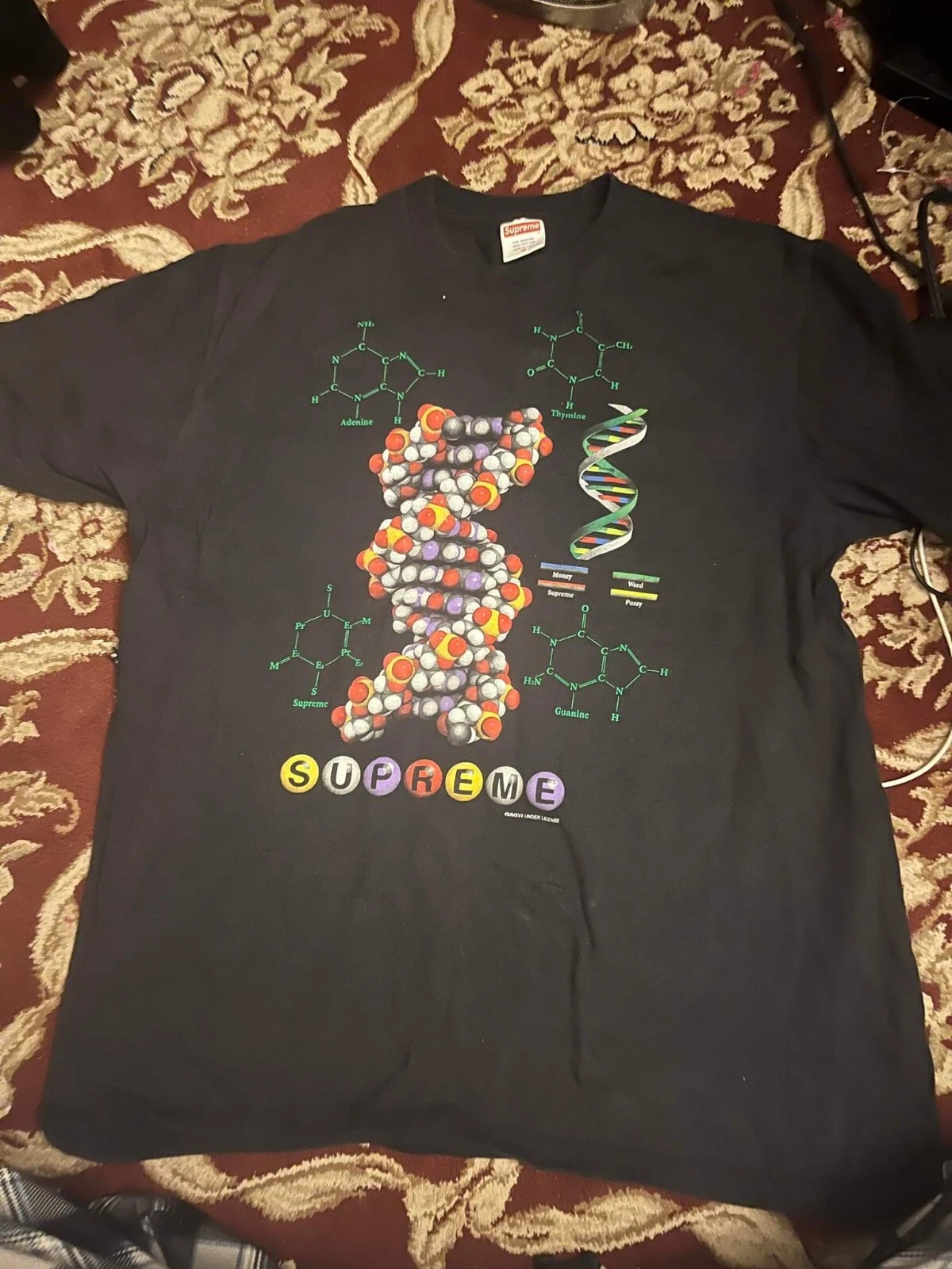 T shirt Supreme ADN taille M noir FW17 EUC