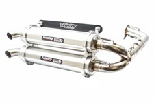 Trinity Dual Full System Exhaust Muffler For Polaris RZR XP 4 Turbo S 16-21