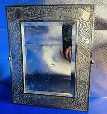 Espejo de afeitado publicitario enchapado en plata James W Tufts Co - sin soporte