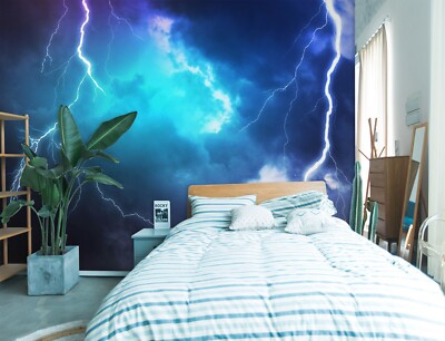 3D Sky Lightning ZHUA645 Wallpaper Wall Murals Removable Self-adhesive Ann