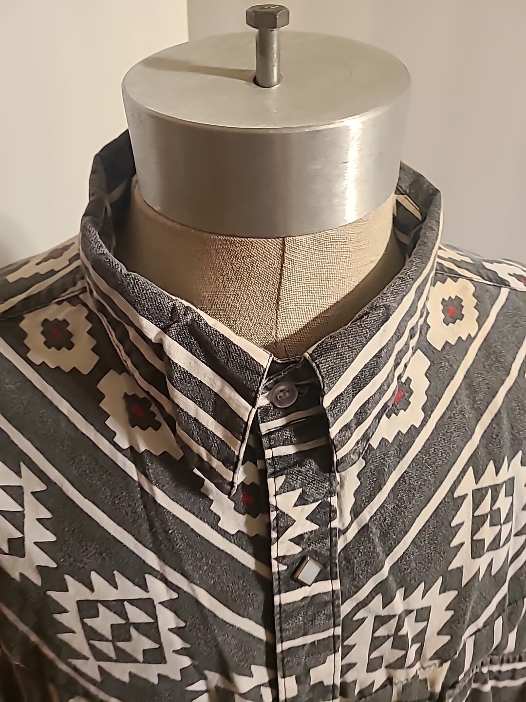 VTG ROCKMOUNT RANCH WEAR 2XL SHIRT DIAMOND PEARL SNAP BUTTON USA TRU WEST WESTER image 2