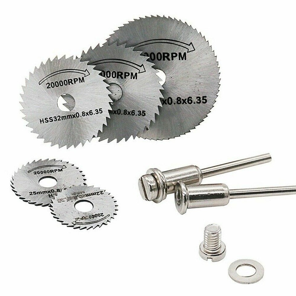 10-Piece 22mm Circular Saw Blade Set For Dremel & Mini Drill Tools – Stainless Steel, Cuts Wood 12 thumbnail image