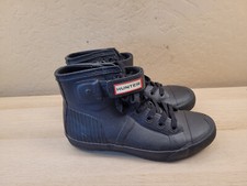 Women's Hunter Original High Top Shoes Black Size: 9 US / 7 UK
