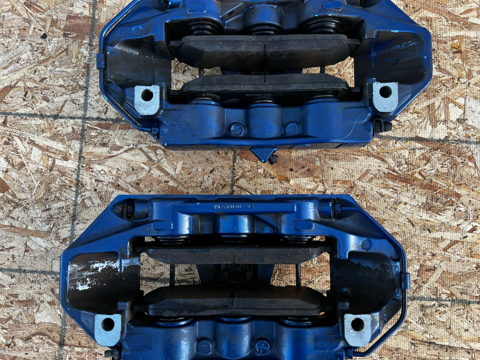FRONT BRAKE CALIPERS BREMBO SET WITH PADS BLUE BMW F10 M5 M6 (20132019